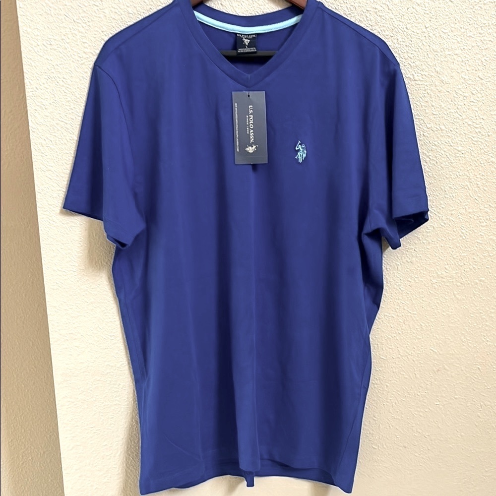 U.S. Polo Assn. Men's Royal Blue Short Sleeve Tee SzL 29” length